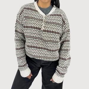 Vintage Liberty Old Glory Fair Isle Sweater M 100% Cotton